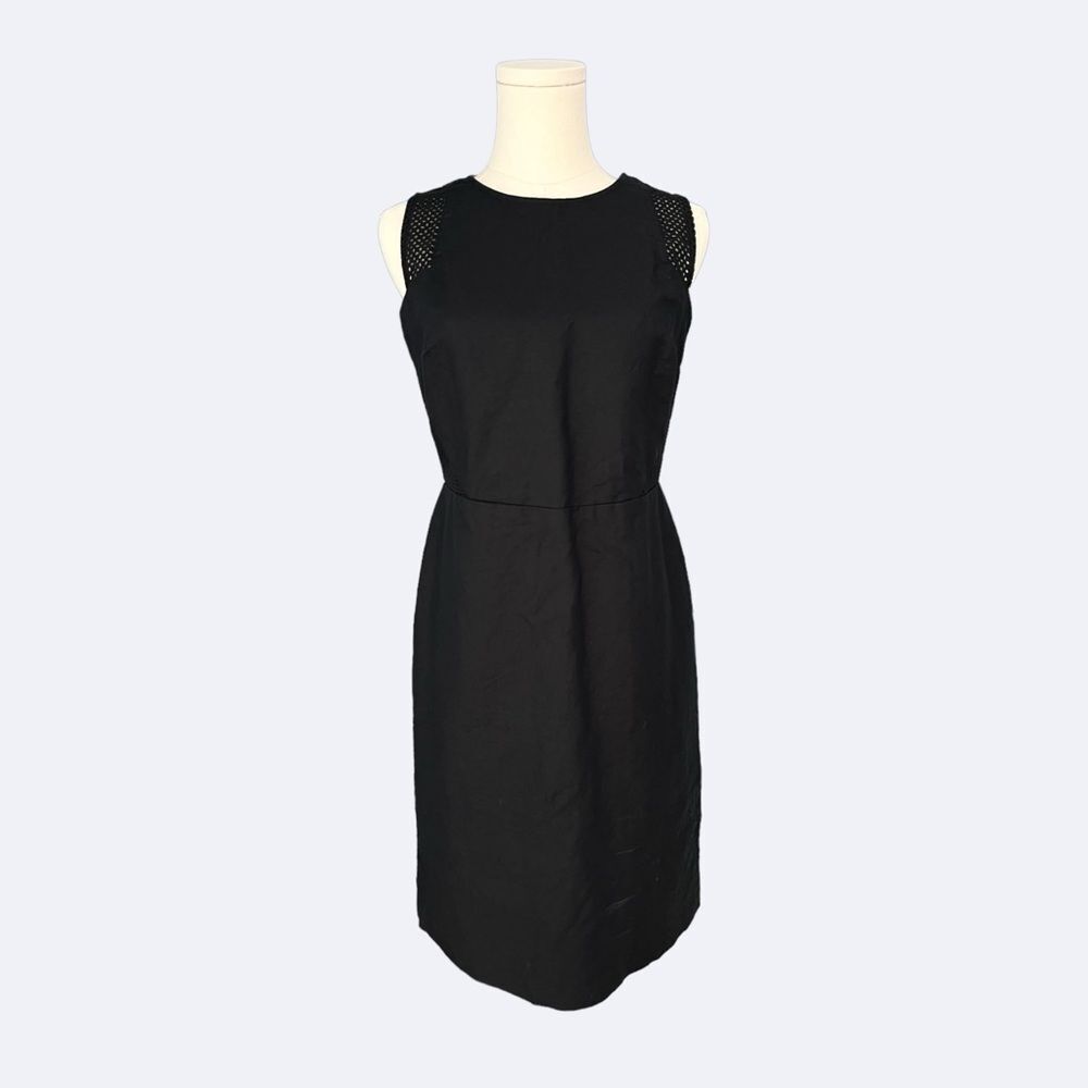 LOFT NWOT Linen mix sleeveless sheath dress in Black Size 4 - Picture 1 of 10